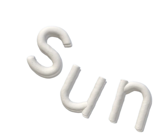 “sun” clay letters