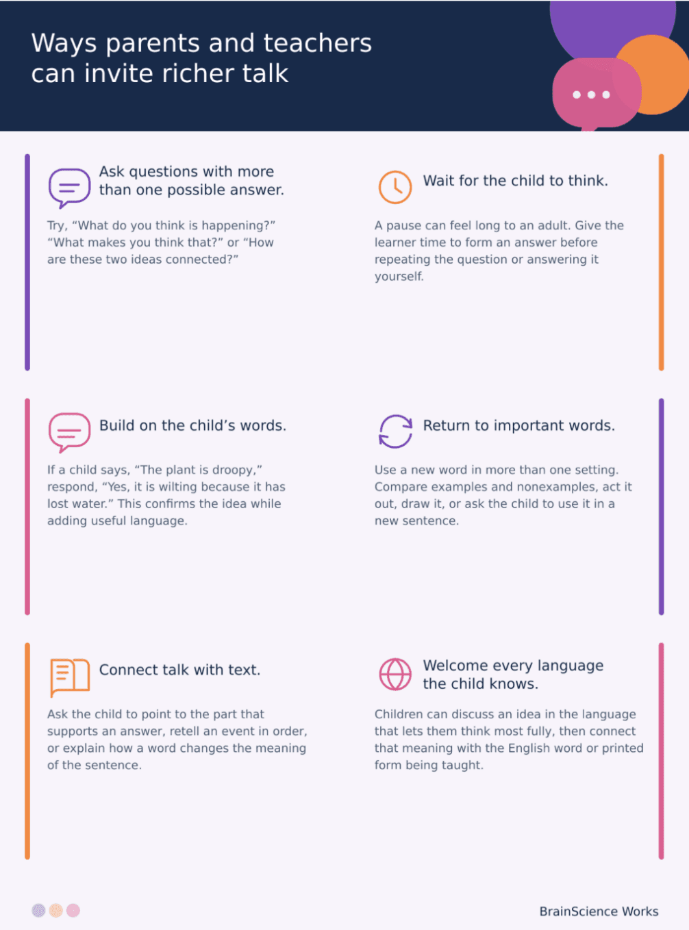 Ways parents and teachers can invite richer talk